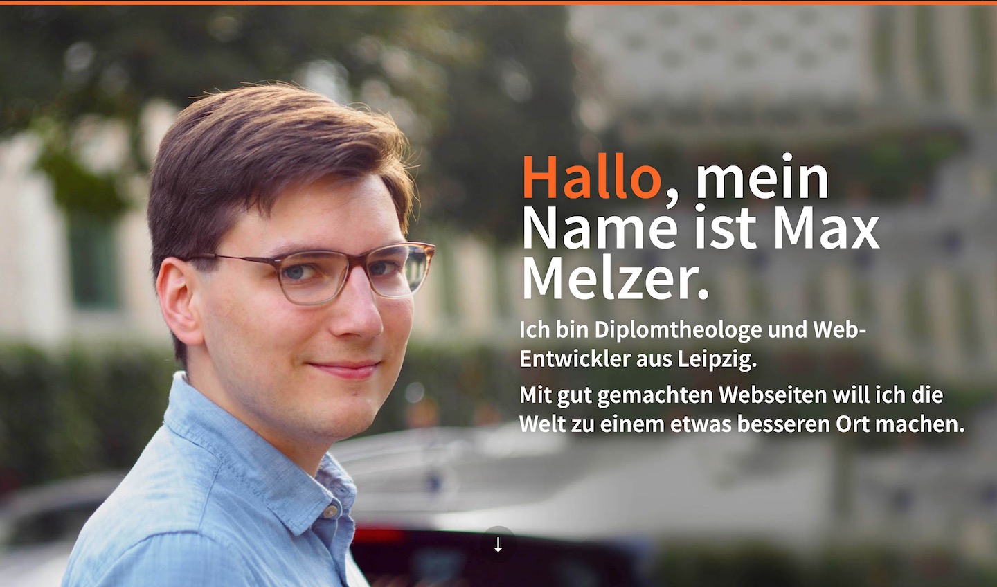 Screenshot meines Portfolios.